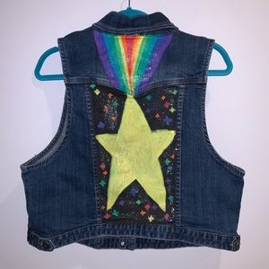 Gaylaxy diy denim vest